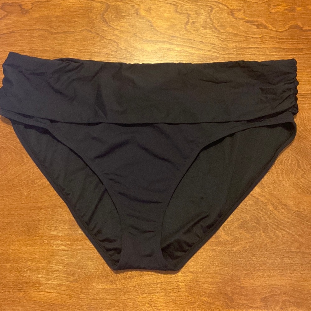 NWT Bleu/Rod Beattie black swim bottoms 22W